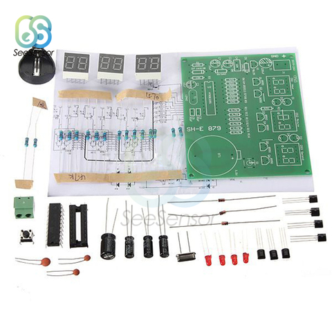 Kit de bricolage d'horloge électronique STC11F02-35I, Tube d'affichage numérique LED, pièces et composants de modules électroniques DC6-12V ► Photo 1/6