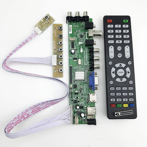 Panneau de commande numérique universel pour téléviseur lcd, 15-32 pouces, DVB-T/C/T2, TV/VGA/AV/ USB pour lvds 1/2ch 6/8 bit LVDSpanel ► Photo 1/6