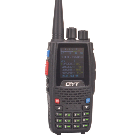 QYT KT-8R Quad bande takie-walkie brouilleur VHF: 136-174 MHz, 220-260MHz UHF: 400-480 MHz, 350-390MHz FM couleur écran radio bidirectionnelle ► Photo 1/6