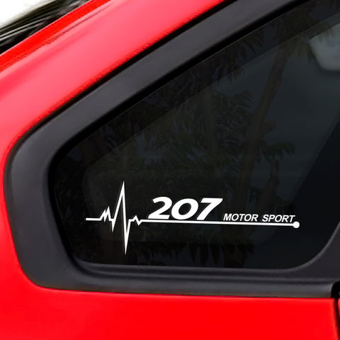 Autocollants réfléchissants en vinyle pour Peugeot 207, 2 pièces, pour décoration de la fenêtre latérale de voiture, accessoires imperméables ► Photo 1/6