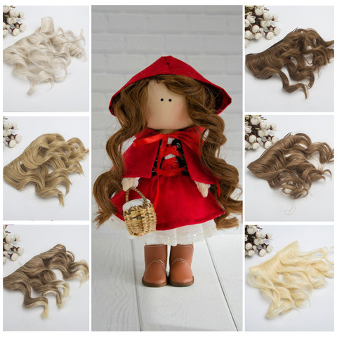 BJD – perruque de poupée bouclée et fine, 15x100cm, cheveux courts bouclés, de couleur noire ou brune, pour jouets SD 1/3, 1/4 et 1/6 ► Photo 1/6