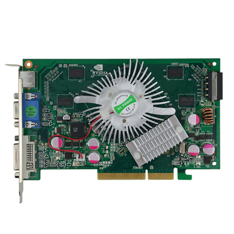 Carte vidéo nVIDIA GeForce 7600GT, 512 mo DDR2, AGP solt, 8x4x VGA DVI, flambant neuf ► Photo 1/5