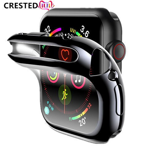 Housse pour bracelet de montre apple 44mm/40mm montre apple 5 4 3 bandes 42mm/38mm iwatch protecteur d'écran pare-chocs de protection en silicone ► Photo 1/6