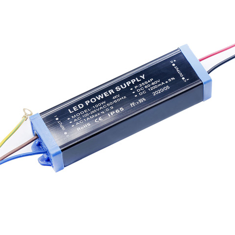 LED de conducteur de 100W 1200mA DC60-80V pour les transformateurs d'éclairage de contrôle de tension de courant Constant d'approvisionnement de alimentation LED pour le convertisseur de LED ► Photo 1/6