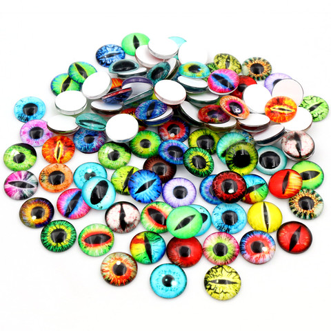 100 pièces 50 paires Dragon yeux yeux de chat jouets offre spéciale 6mm 8mm 10mm 12mm à la main Photo verre Cabochons bricolage faisant des accessoires ► Photo 1/3