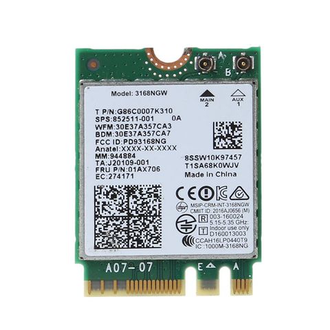 Carte Wifi 802.11ac, adaptateur double bande sans fil pour Intel 3168 AC 3168NGW M.2 ► Photo 1/6