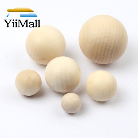 10-50mm bricolage bois naturel perles rondes boule sans trou perles en bois pour la fabrication de bijoux accessoires faits à la main respectueux de l'environnement sans plomb ► Photo 1/5