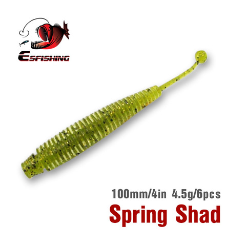 KESFISHING leurres de pêche appâts en Silicone printemps alose 10cm 4.5g 6 pièces Wobblers de pêche appâts souples carpe pêche appâts en Silicone ► Photo 1/6