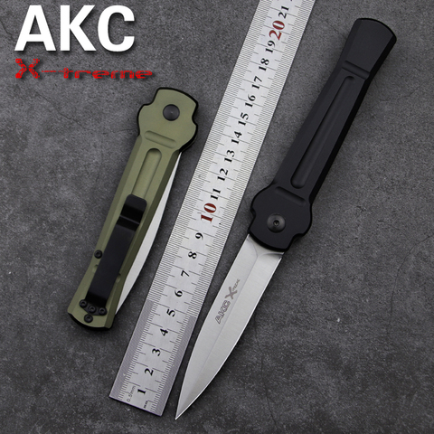 Longren – couteau pliant AKC, manche en aluminium, pour le camping, le plein air, EDC, haute dureté, lame AUS-8, couteau militaire tactique ► Photo 1/1