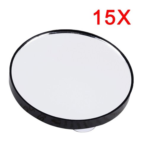 Mini miroir de poche Portable grossissant de maquillage rond avec deux ventouses, miroir cosmétique Compact 5X 10X 15X ► Photo 1/6