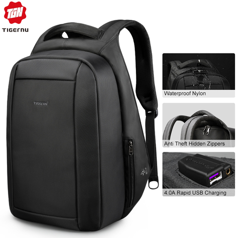 Tigernu-sac à dos Anti-vol pour hommes, sacoche USB 15.6 pouces pour ordinateur portable, pour adolescents femmes ► Photo 1/6