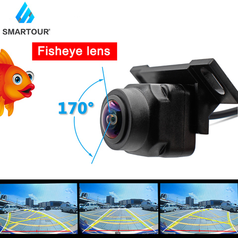Smartour HD 1920*1080P Vision nocturne 170 objectif Fisheye véhicule de recul dynamique caméra de recul caméra de suivi universelle ► Photo 1/6