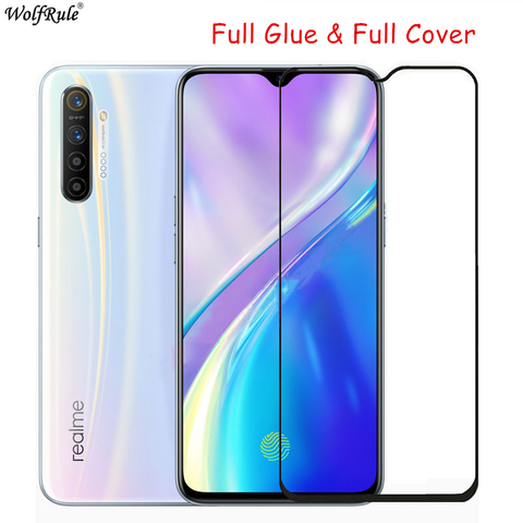 2 pièces LCD protecteur d'écran pour Realme XT pleine colle verre pour Realme XT couverture complète verre trempé pour Realme XT / Realme X2 Film ► Photo 1/6