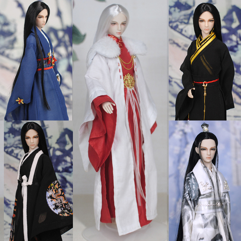 Poupée de Style chinois noir/blanc pour hommes, 30cm, BJD SD 1/6, tenue pour garçons, accessoires de poupée articulée, elfe sur étagère, cadeau de noël ► Photo 1/6