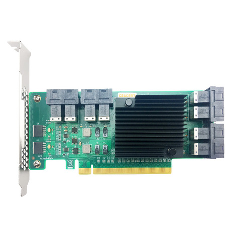 Riser SSD ANU28PE16 NVMe SFF8643 à SFF8639, 8 ports 12gbbs, (pas avec câbles, non compatible avec les câbles LSI 8643x2 à 8639x2) ► Photo 1/5