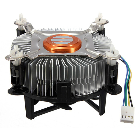 Haute qualité 4Pin 12V PC refroidisseur de processeur ventilateur de refroidissement en aluminium refroidisseur dissipateur thermique pour Intel Core 2 LGA Socket 775 à 3.8G E97375-001 ► Photo 1/6