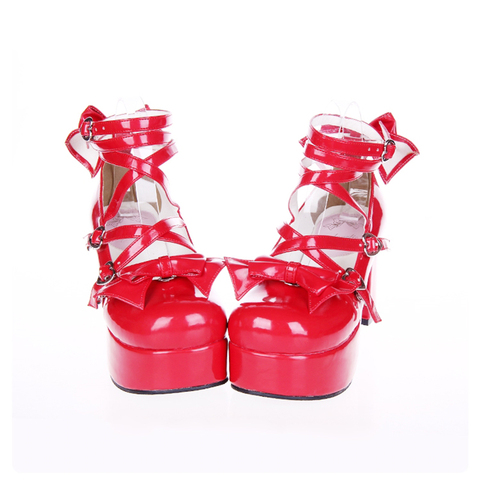 2022 nouveau Style japonais Lolita chaussures Anime Cosplay chaussures/bottes filles princesse chaussures talons hauts chaussures pour femmes avec nœud papillon ► Photo 1/6