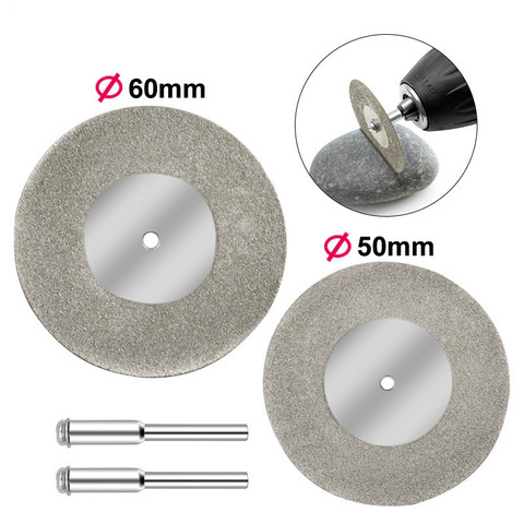 50/60mm diamant disques de coupe et foret Mini scie circulaire pour outil rotatif Dremel pierre lame lien tige lame accessoires ► Photo 1/6