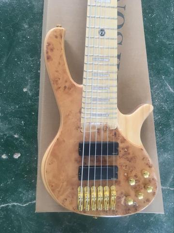 Deoliver-guitare basse naturelle active, 6 cordes, matériel doré, vente en gros, livraison gratuite ► Photo 1/5