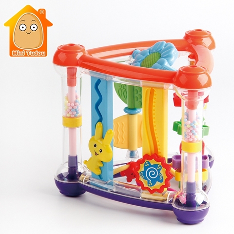 Jouets pour bébé de 0 à 12 mois, Cube d'activité, développement infantile, jouets éducatifs suspendus, hochet pour nouveau-né, garçon et fille ► Photo 1/6