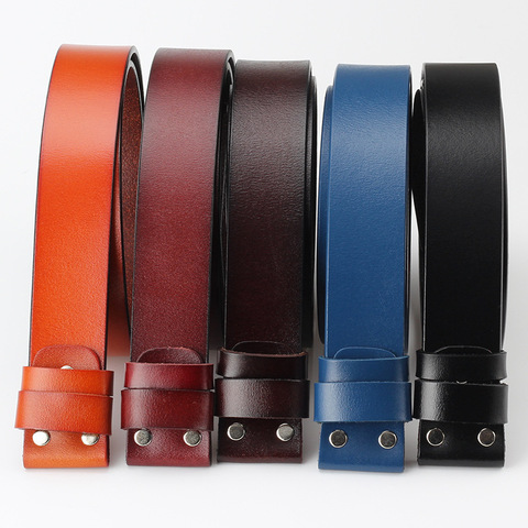 Hommes véritable cuir de vachette ceinture sans boucle bricolage ceinture accessoires 3.8cm d1 ► Photo 1/6