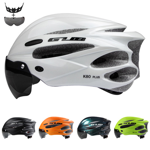 GUB-casque de cyclisme K80 PLUS, casque de vélo entièrement moulé, 17 évents, aimant, à absorption, matériau EPS, une paire de lentilles ► Photo 1/6