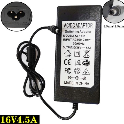 Adaptateur d'alimentation pour tablette PC, 16V, 4,5a, 5.5mm x 2.5mm, Panasonic, hardpad FZ-G1 FZ-M1 4K ► Photo 1/3