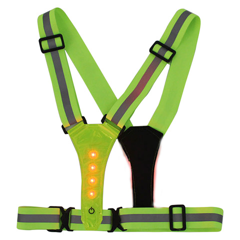 Gilet réfléchissant gilet de sécurité LED réglable en forme de V gilet réfléchissant éclairé pour la course à pied ► Photo 1/1