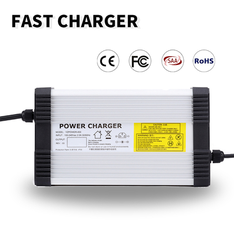 Chargeur de batterie Lifepo4 en aluminium 58.4V 8a pour 16S 48V(51.2V 52V), pour vélo électrique, scooter, avec CE ROHS ► Photo 1/6