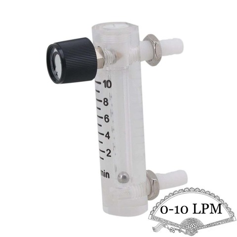 Débitmètre acrylique LZQ-3 (0-10 LPM) avec Valve de contrôle pour oxygène/Air ► Photo 1/3