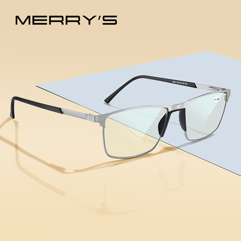 MERRYS DESIGN Anti lumière bleue bloquant hommes lunettes de lecture CR-39 résine asphérique lunettes lentilles + 1.00 + 1.50 + 2.00 + 2.50 S2001FLH ► Photo 1/6