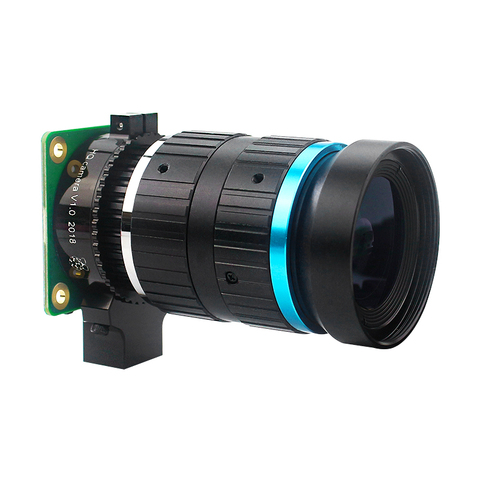 Raspberry Pi 4 – caméra de haute qualité, capteur IMX477 de 12,3 mp avec objectif grand Angle de 6mm ou téléobjectif de 16mm, Support RPI 3/0 en option ► Photo 1/6