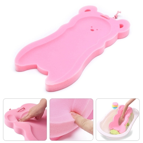 Coussin de bain en mousse éponge Portable pour nouveau-né, tapis de douche, baignoire confortable pour bébé, oreiller de salle de bain antidérapant, Support de siège de baignoire ► Photo 1/6