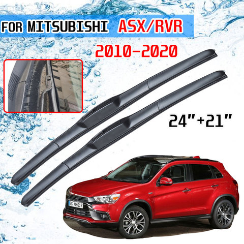 Pour Mitsubishi ASX 2011 2012 2013 2014 2015 2016 2017 2022 accessoires RVR balais d'essuie-glace avant pour voiture U J crochet ► Photo 1/6