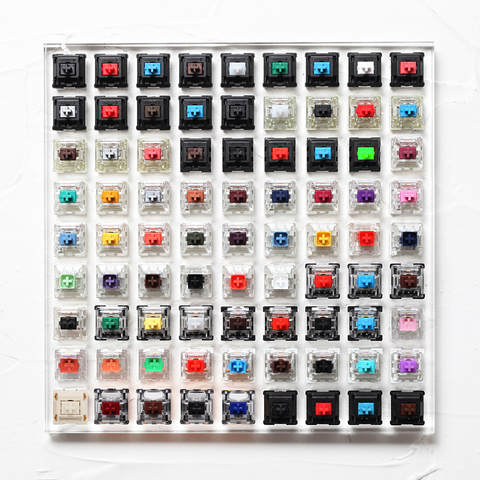 Testeur de commutateurs 81 avec base en acrylique, capuchons de touches vierges pour clavier mécanique cherry kailh gateron outemu ice salutech box ► Photo 1/3