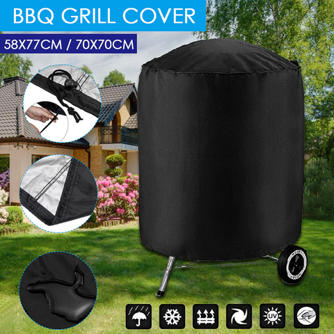 Housse noire étanche pour barbecue | 2 tailles, accessoires de barbecue, housse de protection pour barbecue électrique, Anti-poussière, pluie, Anti-poussière ► Photo 1/6