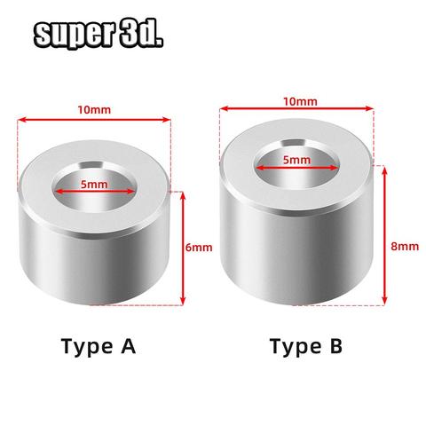 Pièces d'imprimante 3D Openbuilds, entretoise en Aluminium v-slot colonne d'isolation pilier séparé alésage de quarantaine poulie de 5MM 10/20 pièces ► Photo 1/6