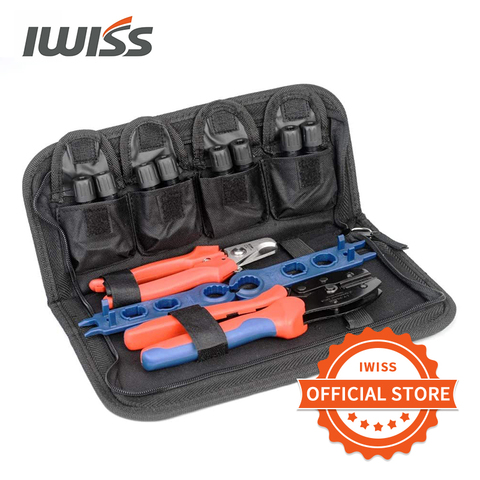 IWISS – KIT de pinces à sertir pour panneaux solaires, LY-2546B, Kit d'outils de sertissage avec clé de coupe de câble et connecteurs ► Photo 1/6