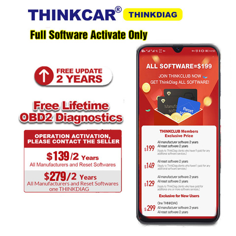 Thinkdiag logiciel complet activer 2 ans de mise à jour gratuite pensez diag tous les logiciels de fabrication avec tous les logiciels de réinitialisation activer ► Photo 1/1