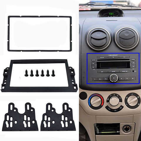 Panneau de garniture pour autoradio Chevrolet Aveo / Lova / Captiva/Epica, panneau de garniture pour autoradio, lecteur DVD stéréo, 2 Din ► Photo 1/6