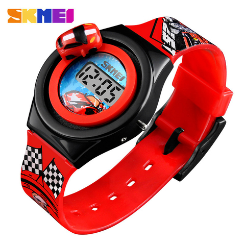 Dessin animé voiture enfants montres jouet montre pour enfants mode numérique montre électronique voiture forme jouet montre enfants cadeau de noël garçon fille ► Photo 1/6