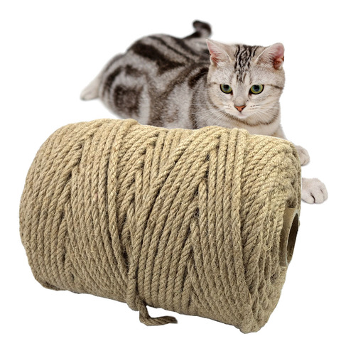 Corde de chanvre naturelle pour maison d'arbre à chat, corde à gratter pour faire soi-même, cadre d'escalade, corde à relier pour aiguiser les griffes de chat ► Photo 1/6