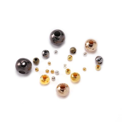 500 pcs/lot 2 2.5 3 4mm or rond entretoise perles boule fin graine métal perles pour la fabrication de bijoux résultats accessoires Supplie ► Photo 1/6