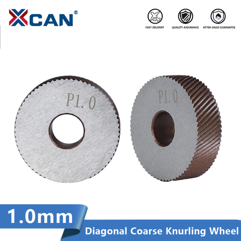 XCAN – roue à moleter antidérapante, HSS, diagonale, grossière, diamètre 26mm, pour tour à métaux, 2 pièces, 1.0mm ► Photo 1/6