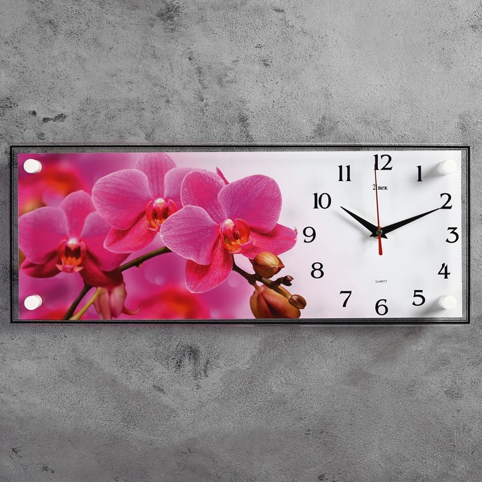 Horloge murale-peinture, série: fleurs, 