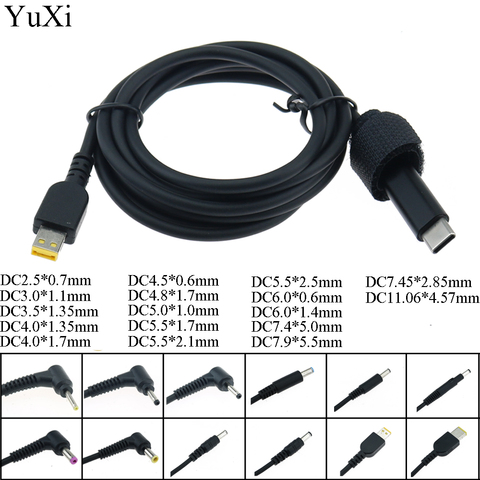 Adaptateur USB 3.1 Type C USB-C mâle vers DC 4.0 1.35mm /3.0*1.1 /7.4*5.0 mâle, adaptateur de Charge d'alimentation 5.5mm/2.5mm ► Photo 1/6