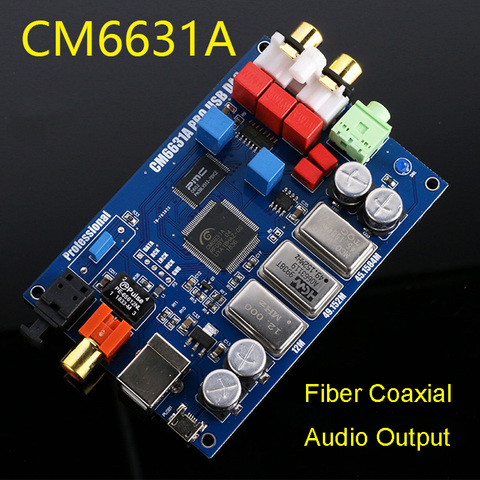 CM6631A 6631 CM6631 DAC Interface numérique USB vers I2S/SPDIF carte décodeur Coaxial 32/24Bit 192K carte son DAC H098 ► Photo 1/6