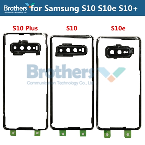 Boîtier de batterie pour Samsung Galaxy S10 S10e S10 Plus porte de batterie transparente avec couvercle arrière en verre pour caméra pour G973 G970 G975 ► Photo 1/6