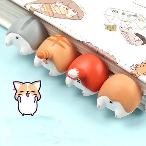 Dessin animé mignon chat chien Hamster renard cul signets Kawayi nouveauté livre lecture article cadeau créatif pour enfants enfants papeterie ► Photo 1/6