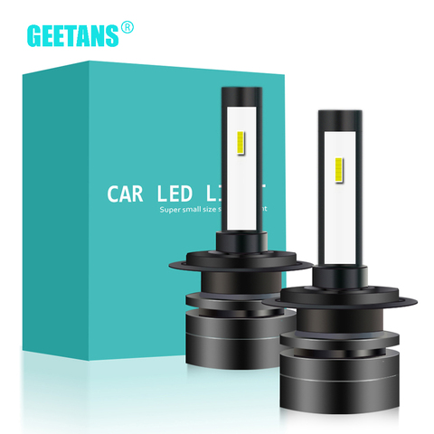 GEETANS – ampoule de phare de voiture H4 LED H7 H11 H8 9006 HB3 H3 H1 HB4 CSP, faisceau haut et bas, Super Mini lampe Automobile 12V CG, 2 pièces ► Photo 1/6